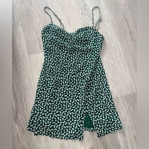 Green mini dress